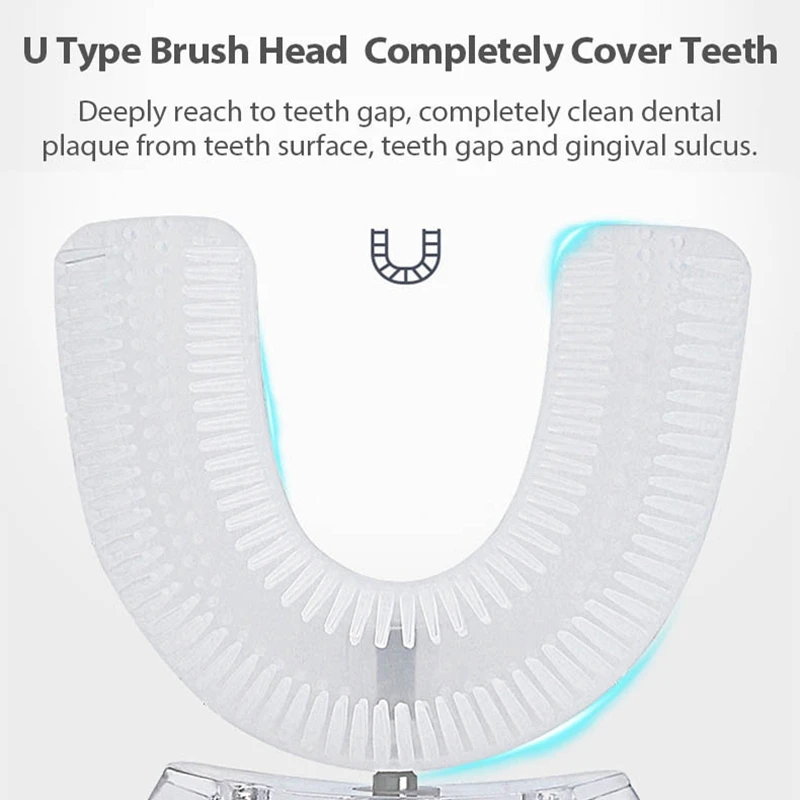 360℃ ligent Automatic Electric Toothbrush USB Charging Tooth Whitening U-Shape Toothbrush 360℃ ligent Automatic Electric Toothbrush USB Charging Tooth Whitening U-Shape Toothbrush