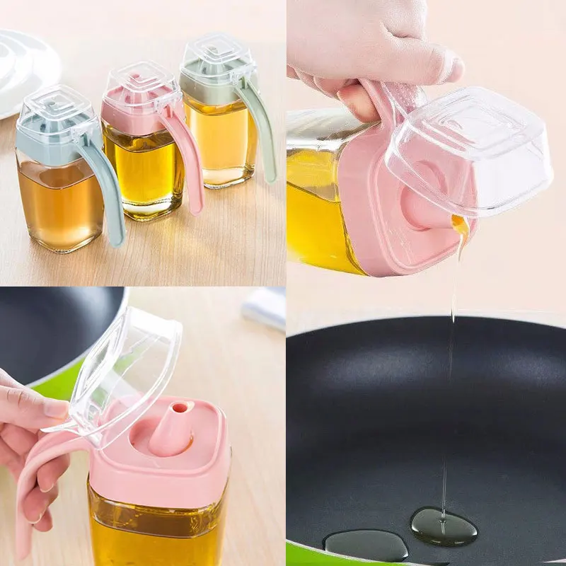Vinegar Bottle Oil Bottle Cruet Glass Bottle Convenient Economic 350ml Wine Creamer Restaurant Kitchen Tool Container