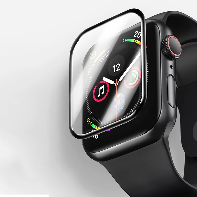 Прозрачная Гидрогелевая 3d пленка с изогнутыми краями для Apple Watch 5 4 3 2 1 Защитная