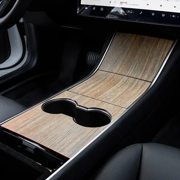 

Interior Car Central Control Sticker Film PVC Wood Grain 1pc Anti-Scratch