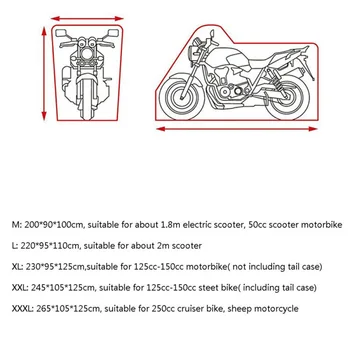 

Protection Motorcycle Cover Scratches Protector For-Scooter XL Indoors 190T