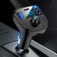 Двойное USB Автомобильное зарядное устройство QC 3,0 Быстрая зарядка fm-карта MP3-плеер Bluetooth hands-free телефон адаптер для автомобильного прикуривателя Автомобильное зарядное устройство