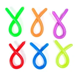 Cuerda elástica de goma TPR para niños y adultos, juguetes de descompresión para el autismo, alivio del estrés, 5 uds.