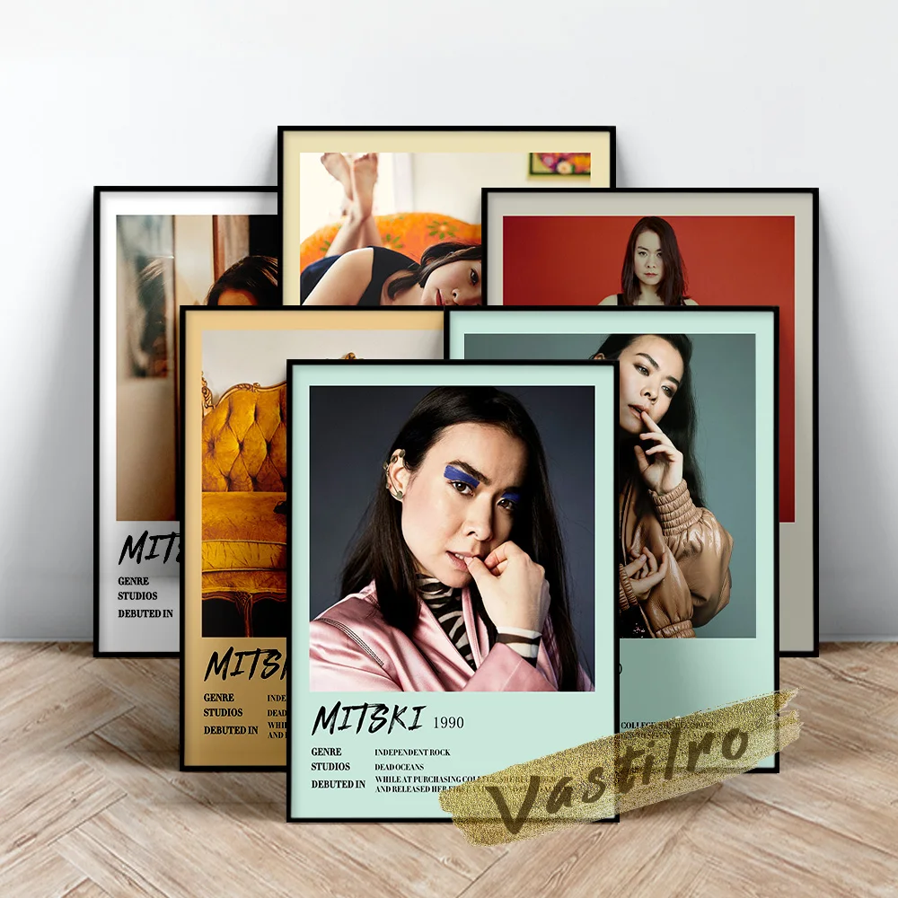 Постер-певица Mitski портретная Настенная картина красивого певица с музыкой и
