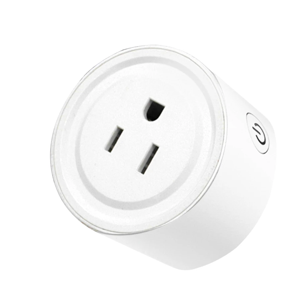 Mini Intelligent Socket Plug WIFI Remote Control Timing Switch Support Voice Control with ON/OFF Button Home Automation