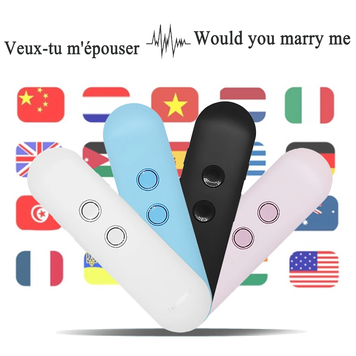 

New Portable Smart Voice Translator Upgrade Version for Learning Travel Business Meeting Bluetooth Voice Language Translator