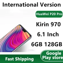 International Version HuaWei P20 Pro CLT-L29 4G LTE Cell Phone 40.0MP Kirin 970 6.1" Screen Fingerprint 6GB RAM 128GB ROM NFC