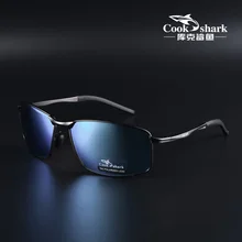 Cook Shark Polarized Sunglasses Men's Drivers Driving Glasses Trend Sunglasses Men's UV Protection Men's Glasses