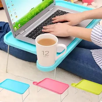 

Folding Laptop Table Notebook Desk Computer Desk Breakfast Serving Bed Trays Adjustable Foldable Flip Top Legs Mini Office Desk