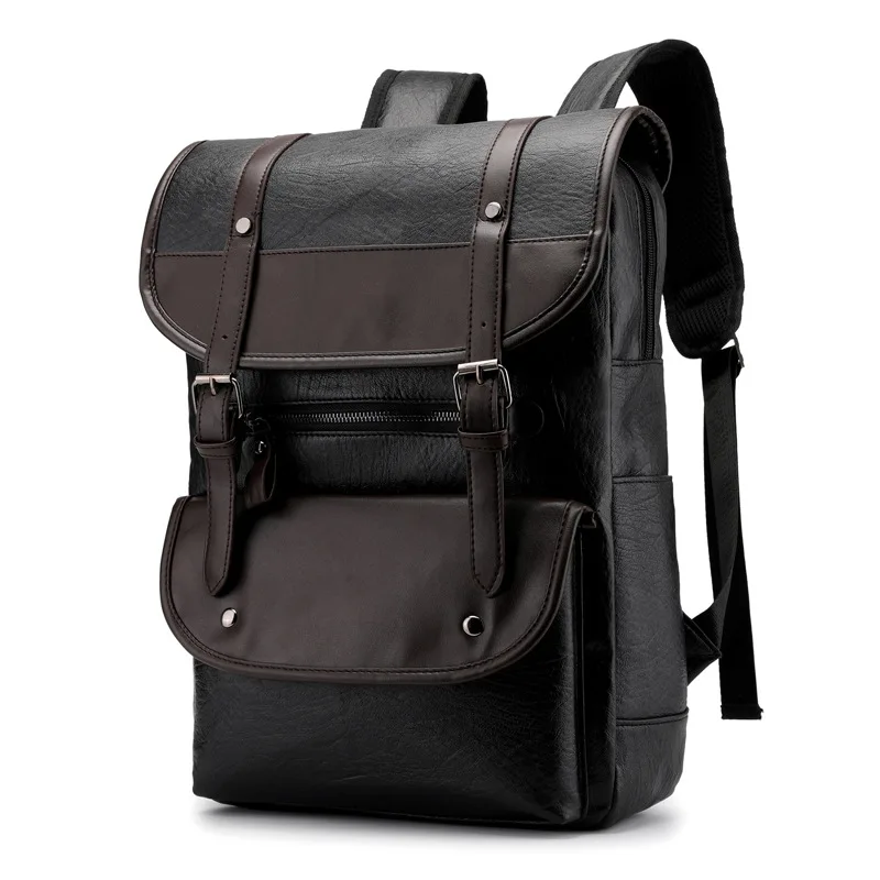 

Casual Business Soft Leather Backpack Men Simple Versatile Shoulder Bag Large Capacity Trend One-Shoulder Handbag