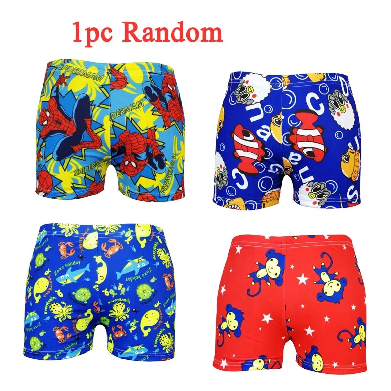 1pcs random Лидер продаж, «Человека-паука», героев из мультфильмов Плавание ming Мужские шорты для купания детская Плавание Мужские Шорты Для Купания Девочек ванный комплект детская пляжная одежда для мальчиков летние для серфинга шорты Плавание одежда - Цвет: 1pcs random