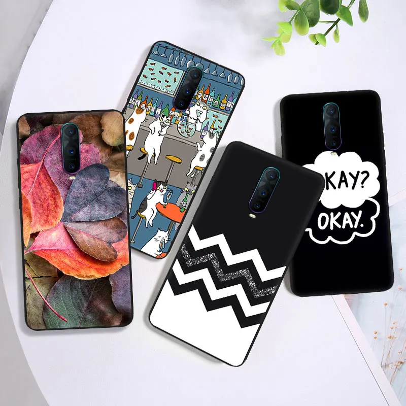 Мягкие чехлы из ТПУ для телефонов Oppo R15 R17 Pro Модный чехол R15x K1 K3 тонкий силиконовый