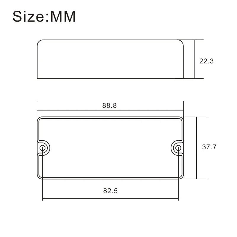 20 шт 2 отверстия Электрический звукосниматель для бас-гитары герметичный чехол твердый ABS пикап крышка 88,8*37,7*22,3 мм черный