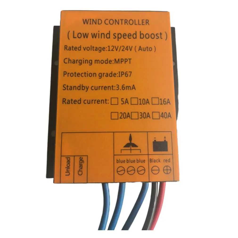 

500W Wind Turbine Controller 12V24V Waterproof Mppt Rectifier Brake Charging Rectifier Bridge Wind Generator Speed Protection