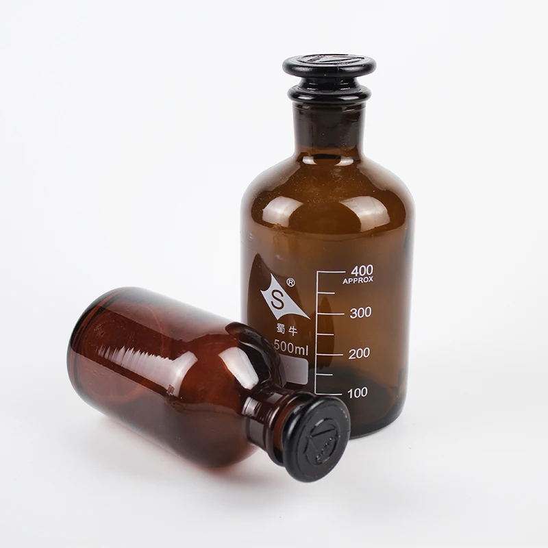 Laboratory Small Mouth Brown Reagent Bottle Neutral Material Frosted Mouth Small Brown Reagent Bottle60/125/250/500ml