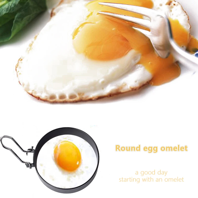 Egg Rings Non Stick Metal Frying Mould Round Circle Fried Poach Egg Pancake Mold 