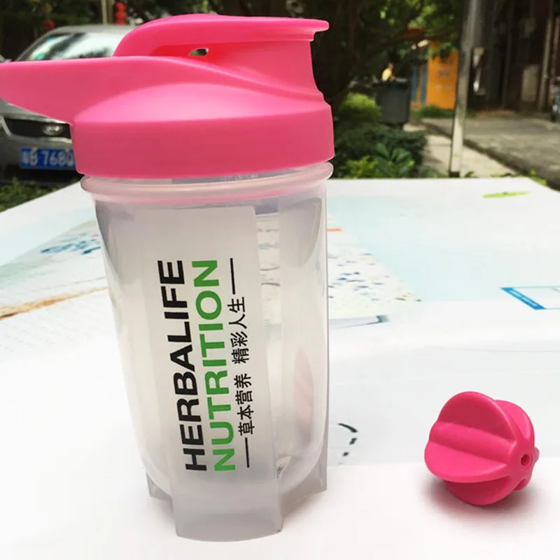 New 400ml 500ml Portable Herbalife Nutrtion transparent bicycle Leak-proof Sports Unbreakable Plastic Water Bottle Wholesales - Color: 500ml 3