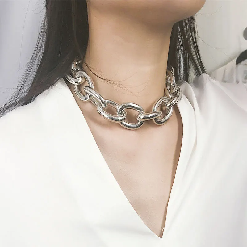 

Europe And America Hot Selling Accessories Simple Punk Hip Hop Mix And Match Necklace Men And Women Exaggeration Handmade lv lia