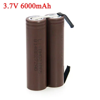 

NEW 3.7V 1S 6000mAh HG2 Lithium battery pack LED light Fishing Bluetooth Speaker 4.2V soldering Nickel Sheet DIY batteries