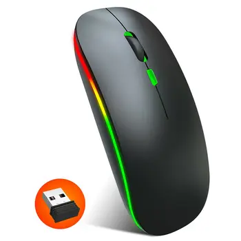 

BENTOBEN 2.4GHz Wireless Mouse Optical USB Gaming Mouses 1600DPI Rechargeable Mute Mice For PC Laptop