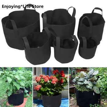 

Non Woven Plant Pots Grow Bag Breathable Vegetable Grow Bag with Handles Garden Supplies Grows Culture Plant Bag