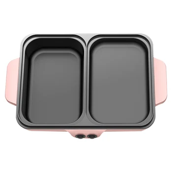 

Dormitory mini hot pot electric grill multi-function roasting and boiling one home small baking pan dual-use barbecue mach