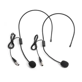 

2pcs Headset Microphones Mini XLR 3 Pin TA3F Headworn Mics for Wireless System Feel Free to Adjust the Pickup Angle Handy
