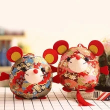 Год Рождество крыса домашнее животное плюшевая игрушка подвеска Год счастливый Зодиак подарок для детей