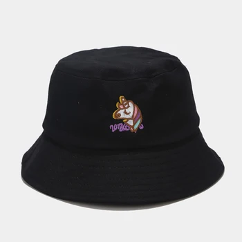 

Hat female summer cute cartoon fisherman hat male embroidery basin hat tide sun hat