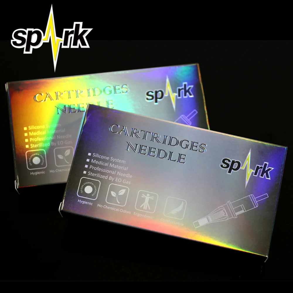 10 шт./партия SPARK Smoke серый картридж иглы для татуировки Круглый шейдер #12 0 35 мм agujas