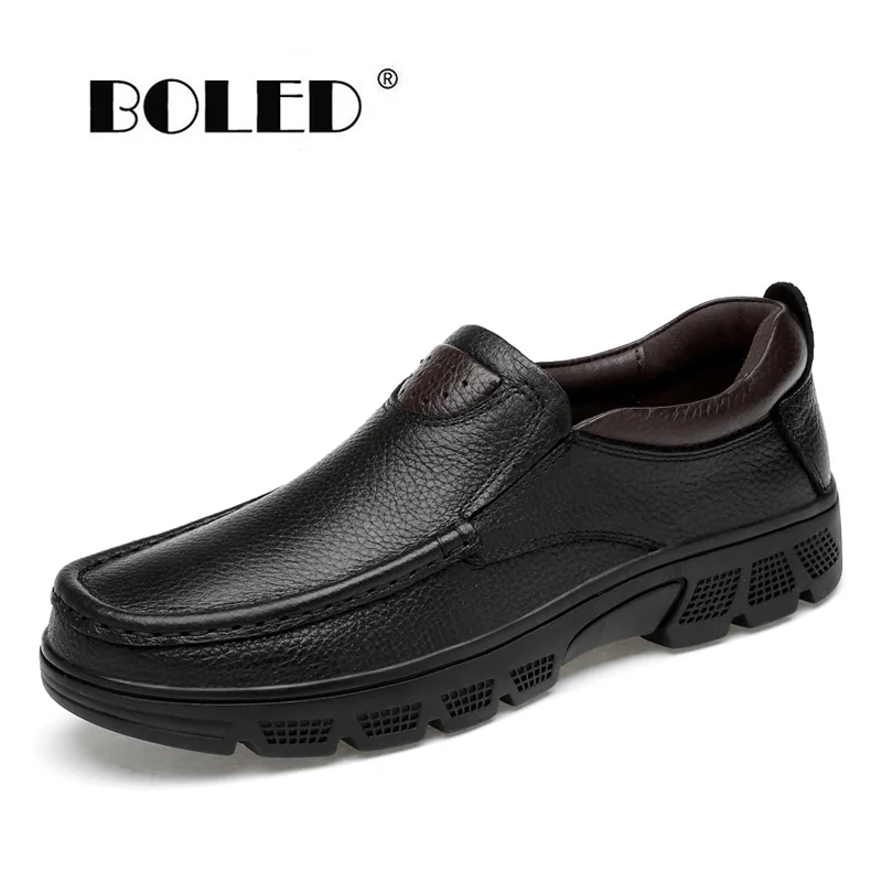 

Natural Leather Men Boots Waterproof Outdoor Autumn Men Shoes Boots Plush Warm Winter Shoes Men