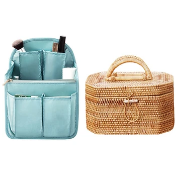

Women Straw Bag Rattan Bags Hollow Totes Box Large Bag & Backpack Insert Bag Internal Storage Bag Diaper Bag