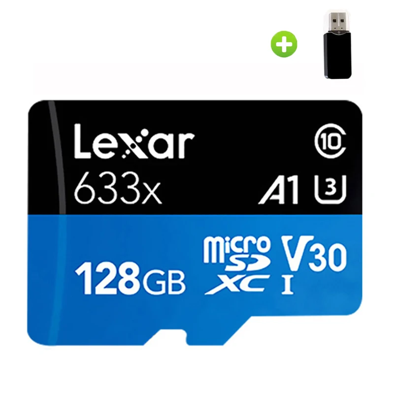 128GB-Card Reader Lexar Micro SD карта 32 Гб 633X слот для карт памяти 64 ГБ 128 ГБ 256 ГБ 512 ГБ SDXC 95 МБ/с. устройство для считывания с tf-карт для смартфона ноутбук Камера - Емкость: 128GB-Card Reader