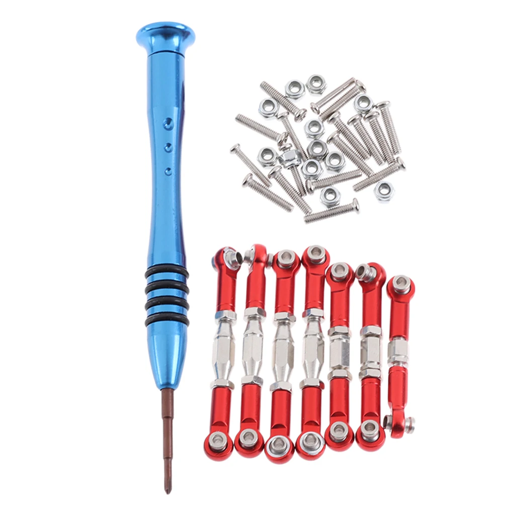 1/Set Adjustable Pull Rods Set for WLtoys 144001 RC Buggy Upgrade Parts