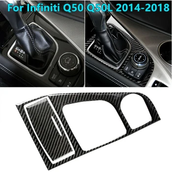 

Car Accessories Carbon Fiber Console Gear Shift Panel Cover Trim For Infiniti Q50 Q50L 2014-2018 Easy Installation