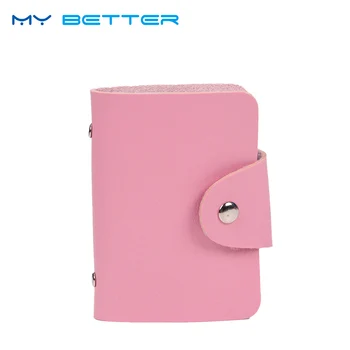 

24 Card Slots Double Sided Plastic Card Holder Small Size Multicolor Business Pack Bus Card Bag