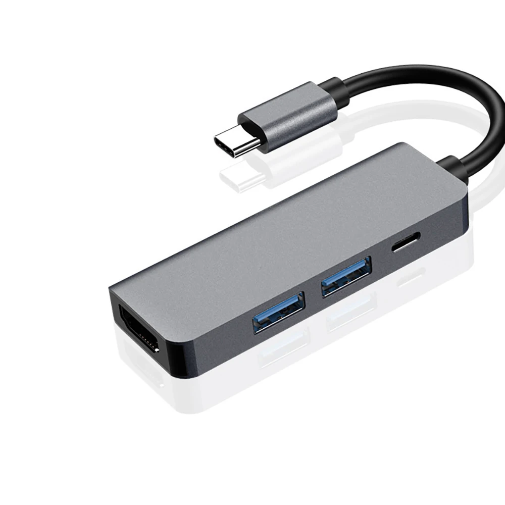 USB-C type C концентратор адаптер с 4K HDMI Dual USB 3,0 USB C 4 в 1 конвертер адаптер кабель для ноутбука MacBook 3840X2160 P/30 Гц