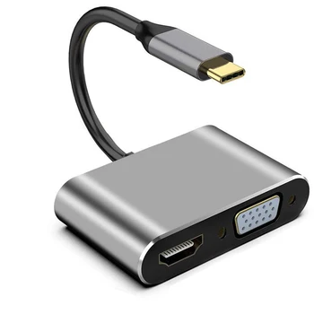 

4 In 1 Usb C HDMI Type C Hdmi Mac 3.1 Converter Adapter 8W Type C To Hdmi HDMI/USB 3.0/Type-C Aluminum For Apple Macbook Adapter