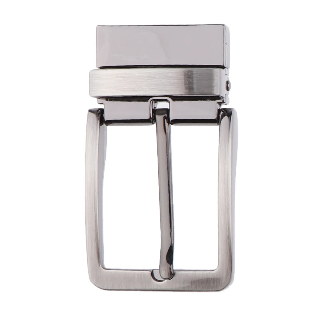 Men Reversible Metal Alloy Belt Buckles Replacement Rectangular Pin Buckles 