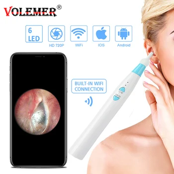 

F180B Wifi Otoscope Endoscope Camera 3.9mm Len Visual Ear Spoon Wireless Ear Cleaning Endoscope Camera Ear Picker Borescope Tool