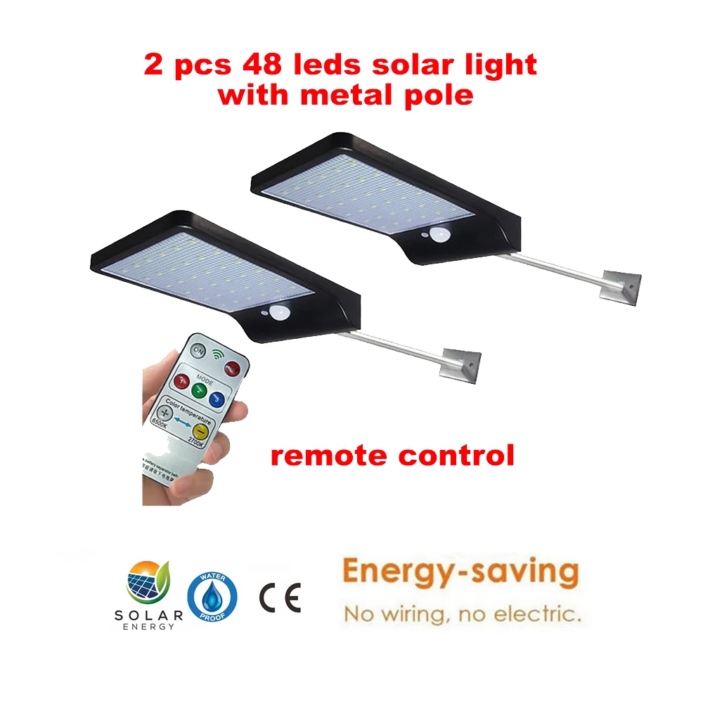 

2/4pcs LED Solar Powered lamp PIR Motion Sensor Night light Outdoor Waterproof For Garden Patio Yard Emergency Security wall lig