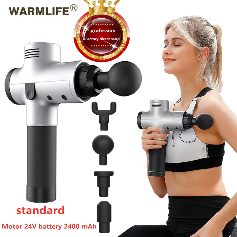 Comprar Pistola de masaje EMS, estimulador muscular recargable inalámbrico, masajeador de tejido profundo, relajación corporal, adelgazamiento, forma, alivio del dolor