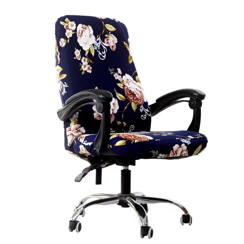 Печатный вращающийся Офисный Компьютерный чехол для кресла спандекс растягивающийся чехол для сиденья съемные офисные стулья Silpcover housse de chaise - Цвет: 6