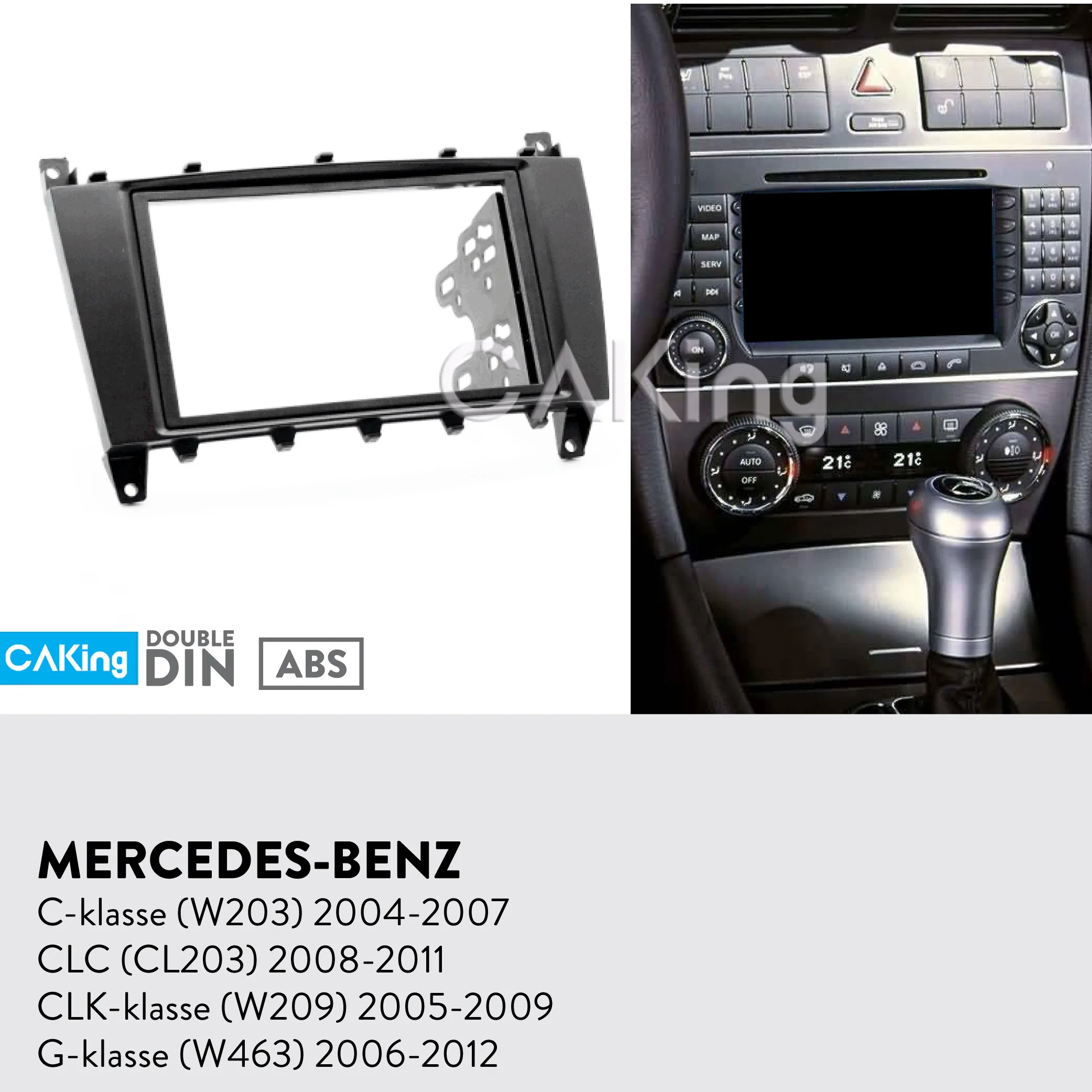 Car Fascia Radio Panel for MERCEDES BENZ C klasse (W203) 2004-2007 Dash Fitting Kit Facia Install Face Plate Adapter Cover Bezel |