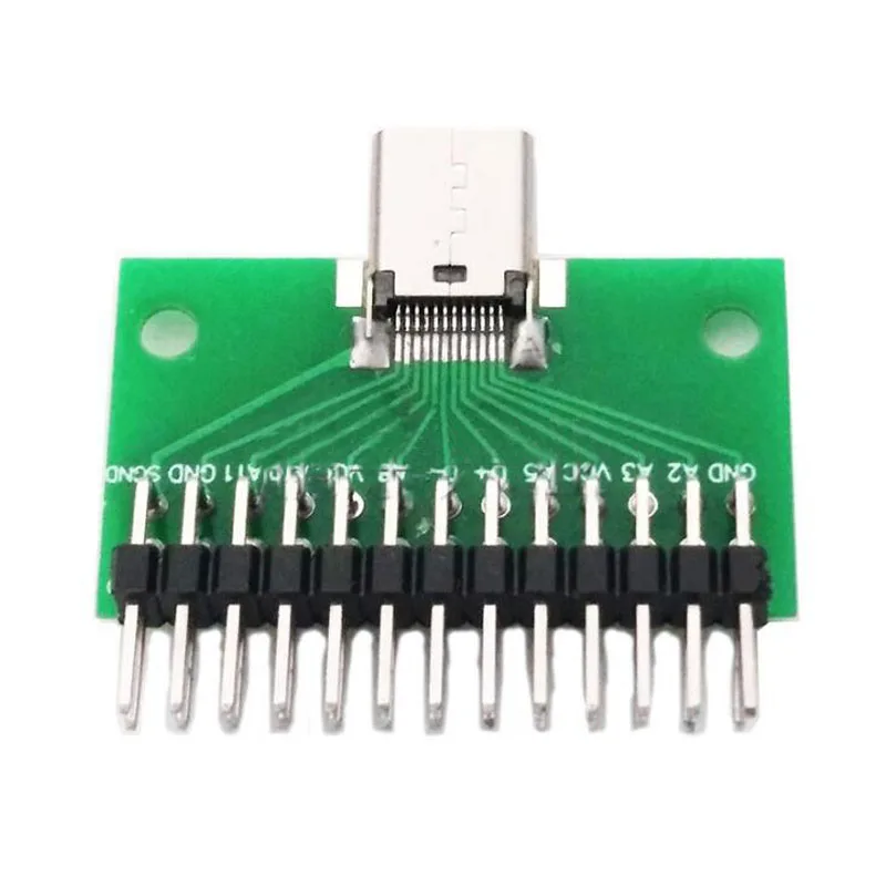 5 шт. TYPE-C женский тестовая плата Двусторонняя вставка контактный разъем 24P Женский до 2.54USB3.1 кабель передачи данных плата адаптера