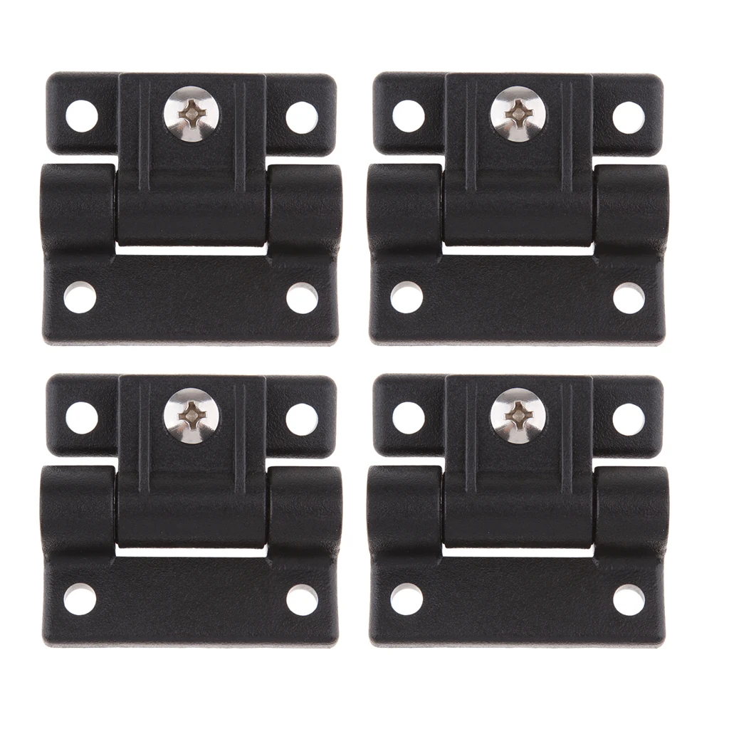 4x Boat RV Cabin Door Hatch Cabinet Plastic Marine Butt Hinges 64x57mm Black
