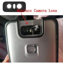 10Pcs Ersatz Caemra objektiv Glas Für ASUS Zenfone 6 6z 2019 ZS630KL Zurück Batterie Abdeckung Hinten Wichtigsten Kamera Objektiv reparatur Teil