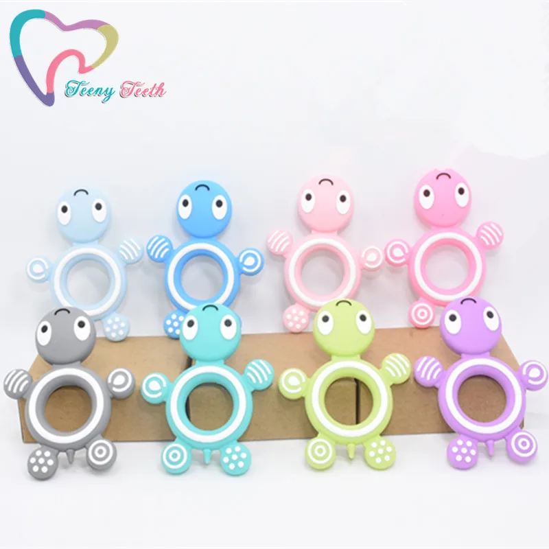 

Teeny Teeth 10 PCS Silicone Turtle Baby Teether Pendants Baby Teething Accessories DIY Silicone Tortoise Teething Pendants