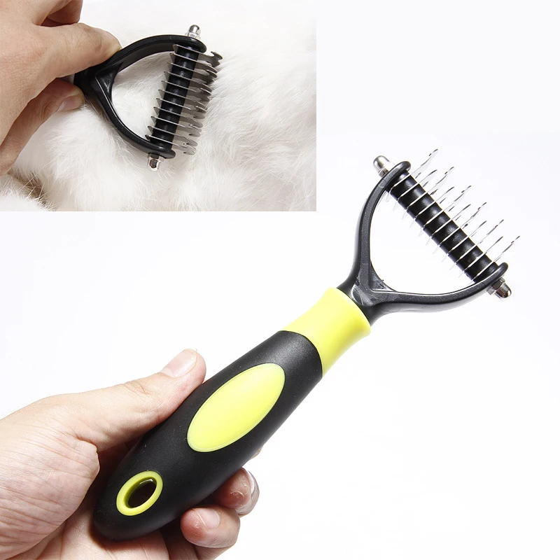 Hair Removal Comb for Dogs Cats Grooming Dematting Deshedding Brush Tool for Tangle Detangler Fur Trimming 1 Hair Removal Comb for Dogs Cats Grooming Dematting Deshedding Brush Tool for Tangle Detangler Fur Trimming 3