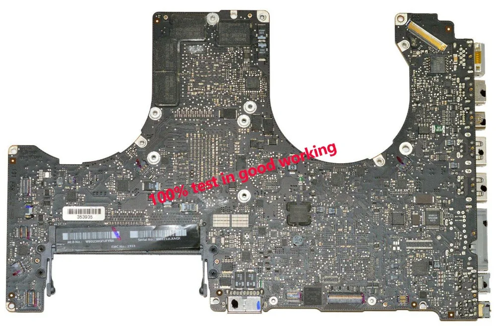 820-2850-A материнская плата для ноутбука Macbook Pro 1" 15 Pro15 A1286 MC371CH 2010 логика материнская плата i5 520M i5-520M SLBU4 2,4G GT330M